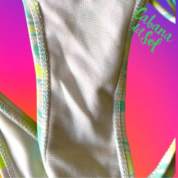 Swirl Bikini - Teal and Yellow ( with cover-up) - Picture 13 of 15